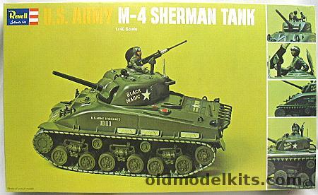 Revell 1/40 US Army M-4 Sherman Tank 'Black Magic', H554 plastic model kit